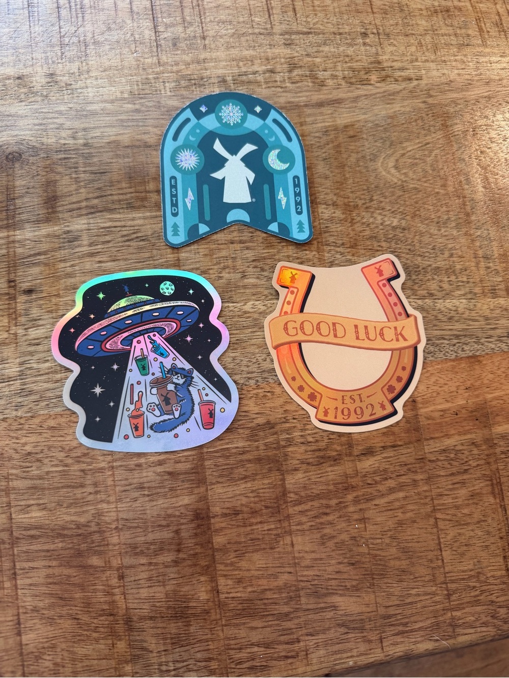 Dutch Bros Multi-Color Holographic Sticker Trio